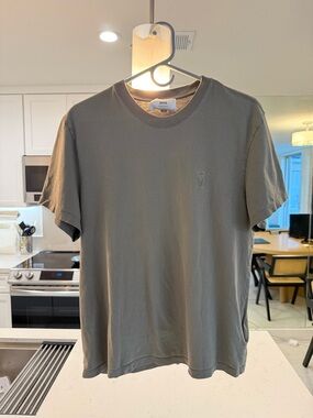 Ami Men's Crew Neck T-Shirt in Olive